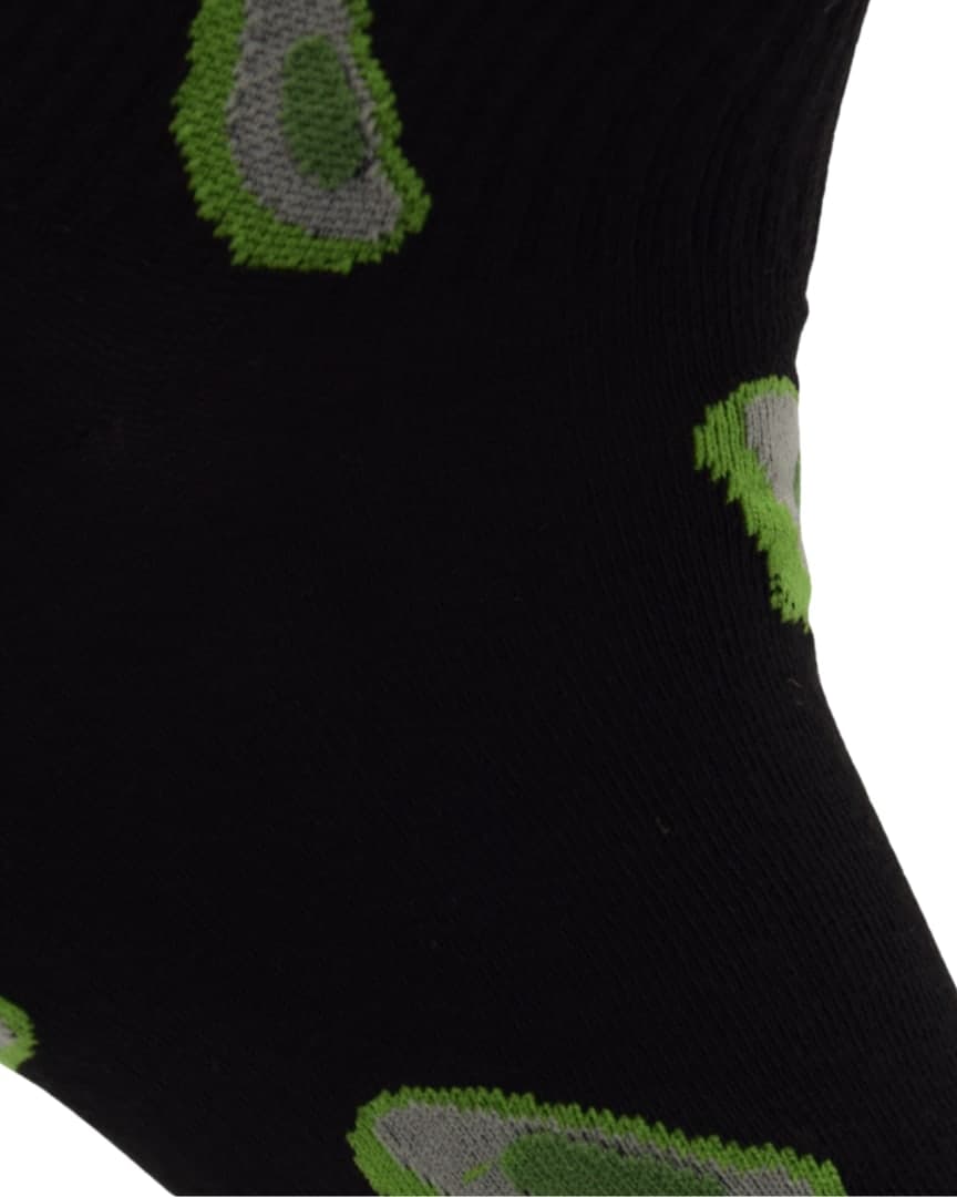 Black Avocado Ankle Socks – Stylish Fun Fruit Design hover
