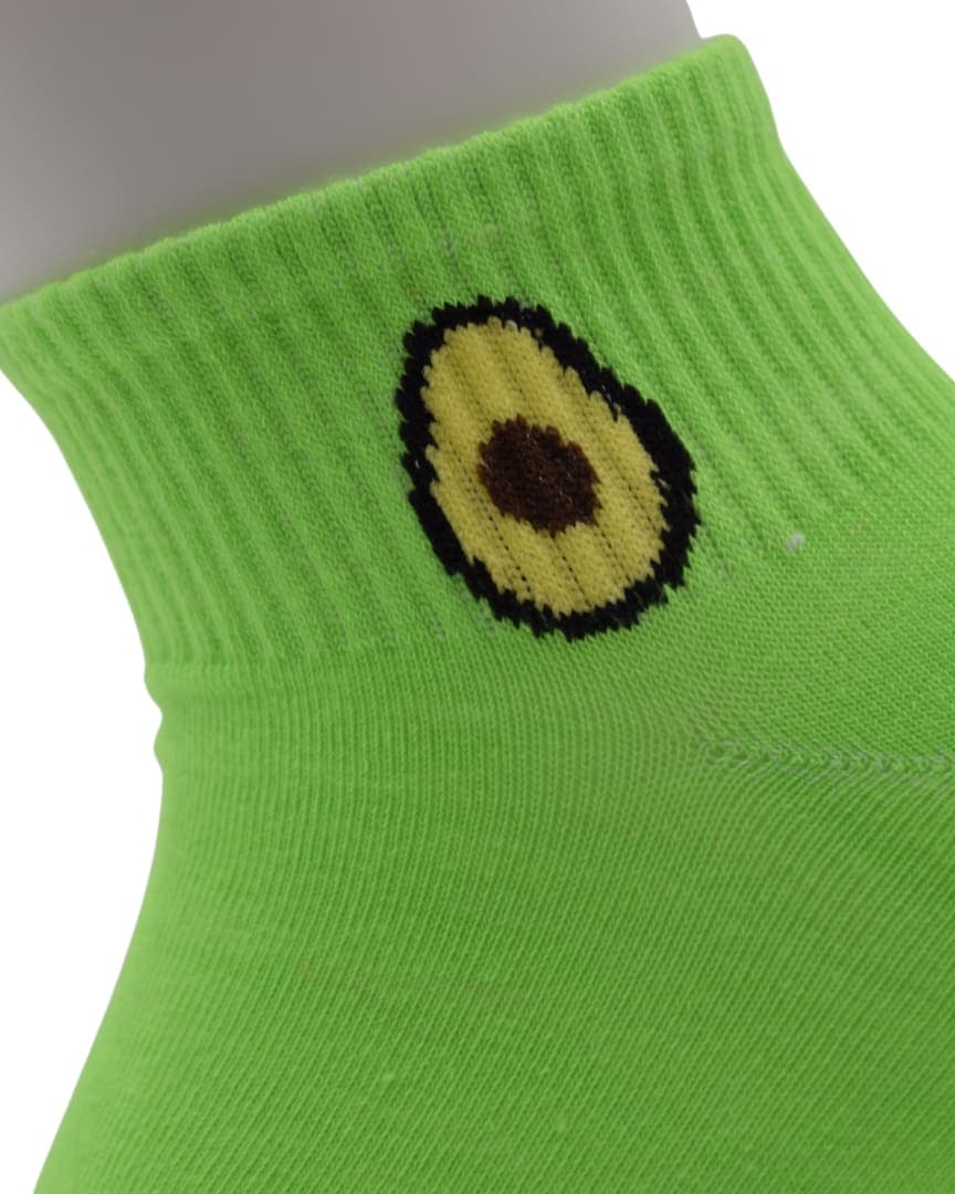 Bright Green Avocado Ankle Socks – Fun & Comfy Everyday Wear hover