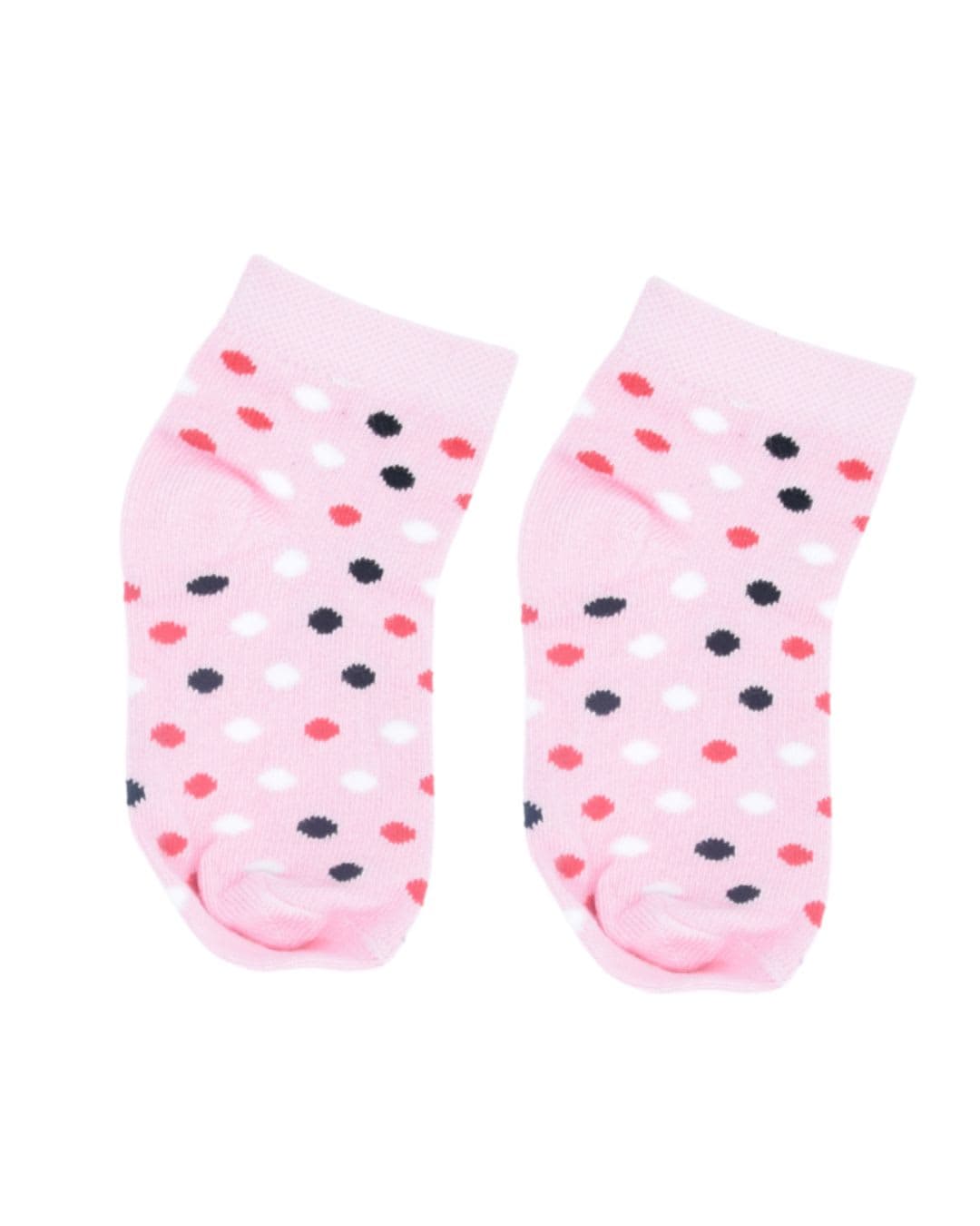 Kids Polka Dot Ankle Socks – Pink | Soft Cotton Everyday Wear hover