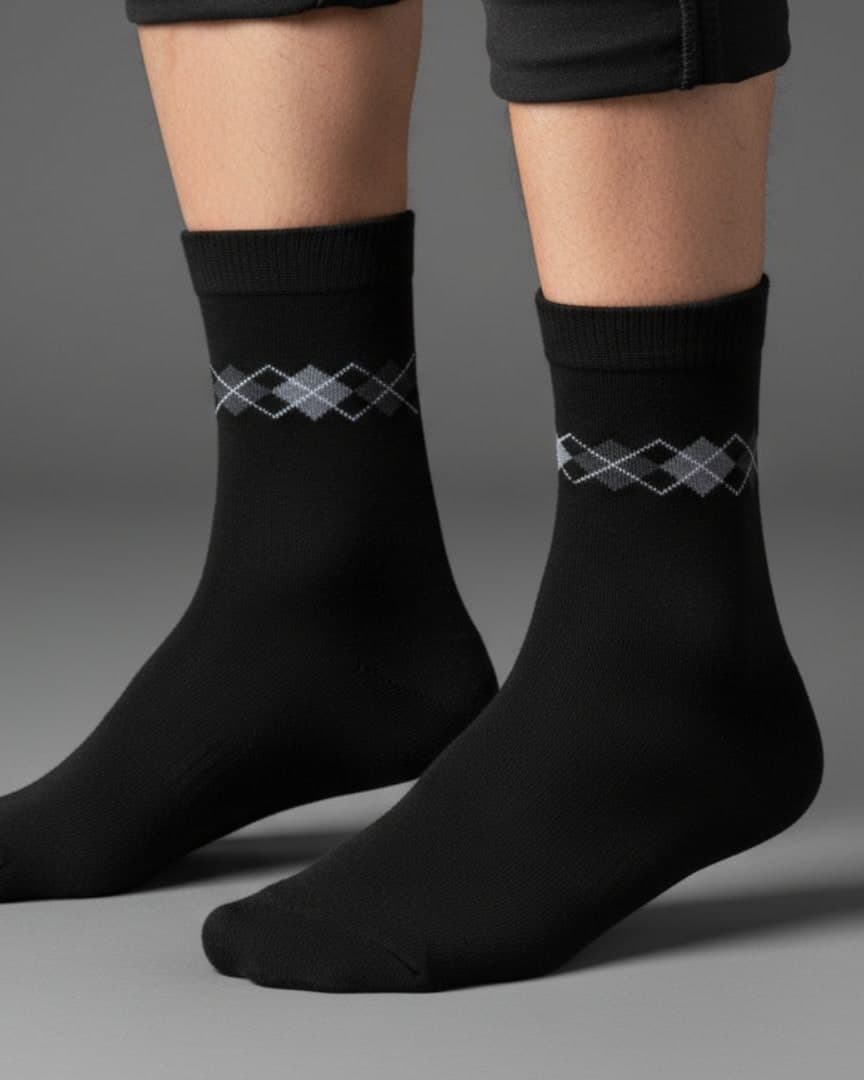 Men Cotton Ankle Socks (Pack of 4) Soft Breathable Comfort Fit Multicolor hover