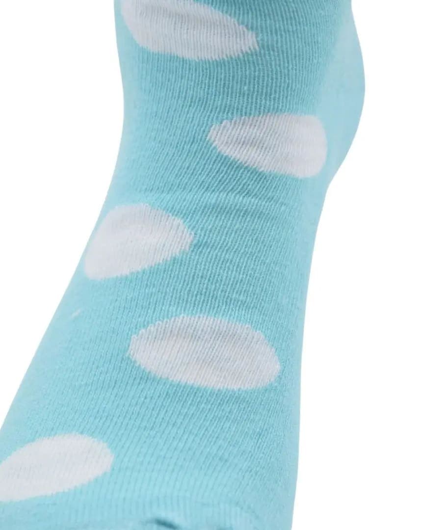 Sky Blue Polka Dot Ankle Socks hover