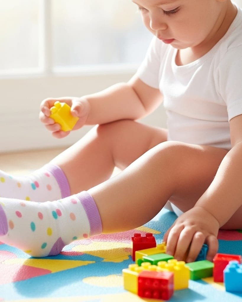 White Ankle Socks with Pastel Polka Dots – Soft & Cute Everyday Wear
