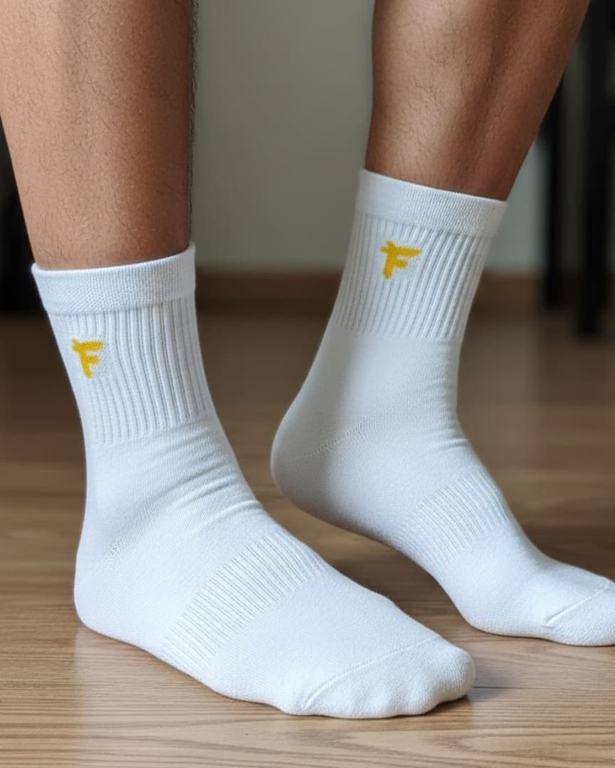 Men’s Antimicrobial Cotton Ribbed Crew Socks