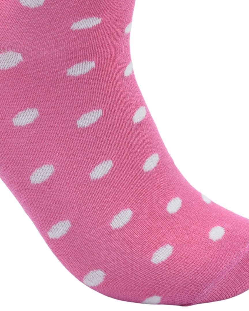 Pink Polka Dot Ankle Socks – Soft and Stylish Everyday Wear hover