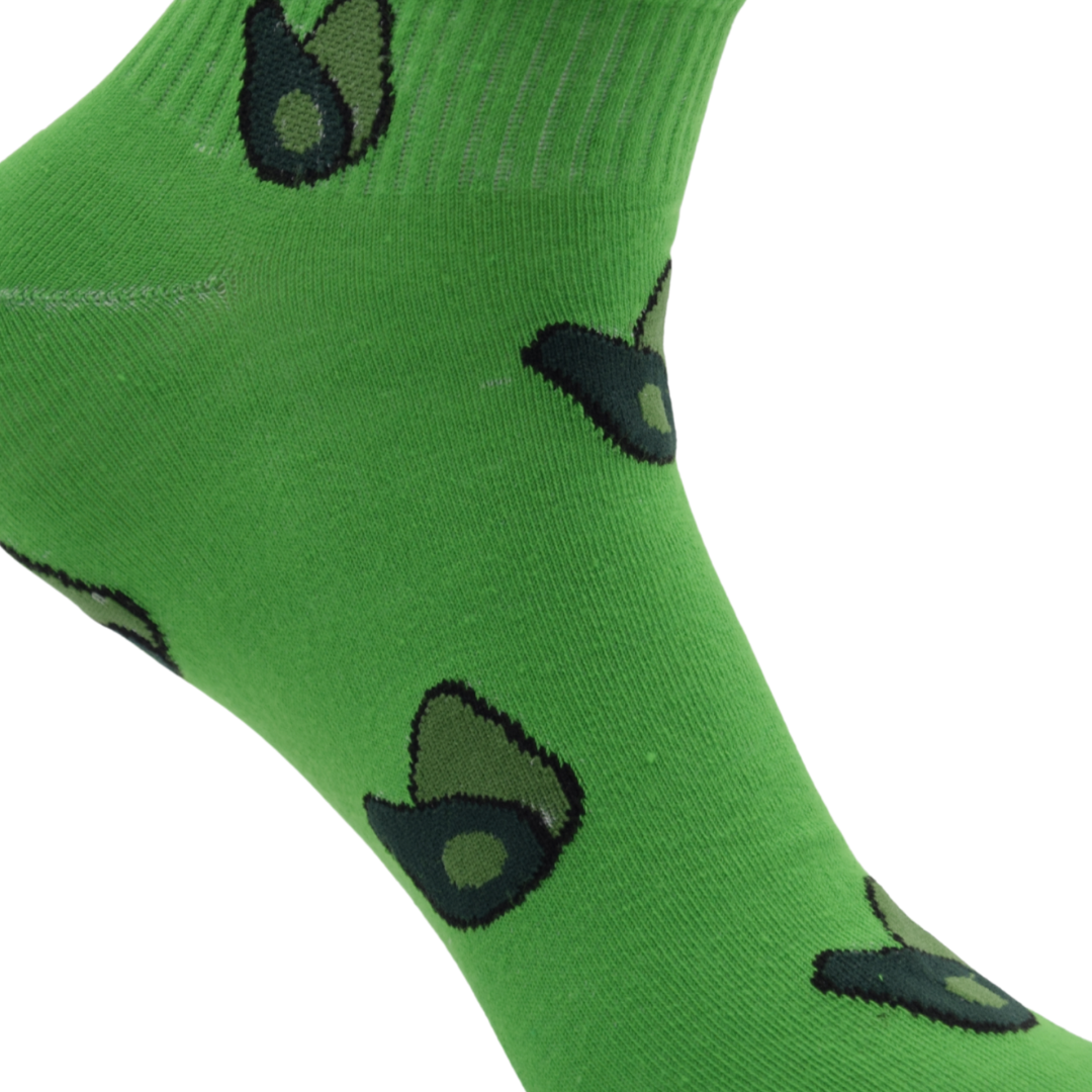 Green Avocado Ankle Socks – Fun & Comfy Fruit Design - Image 4