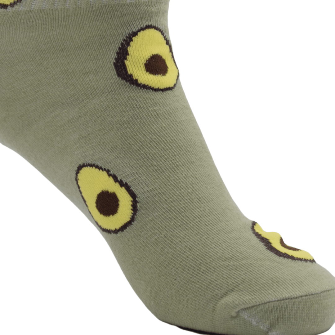 Green Avocado Ankle Socks – Fun & Playful Fruit Design - Image 4