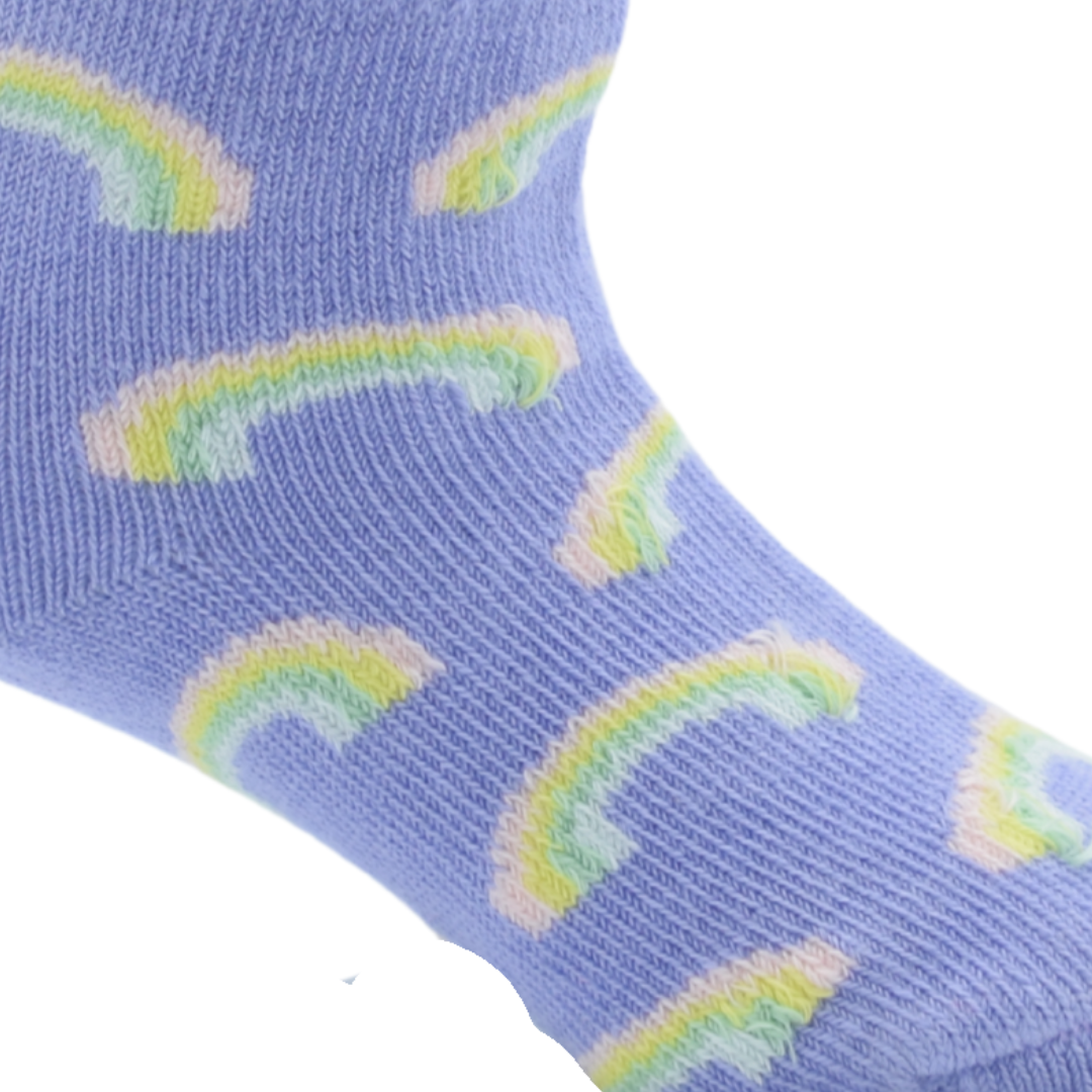 Kids’ Rainbow Pattern Socks – Lavender - Image 2