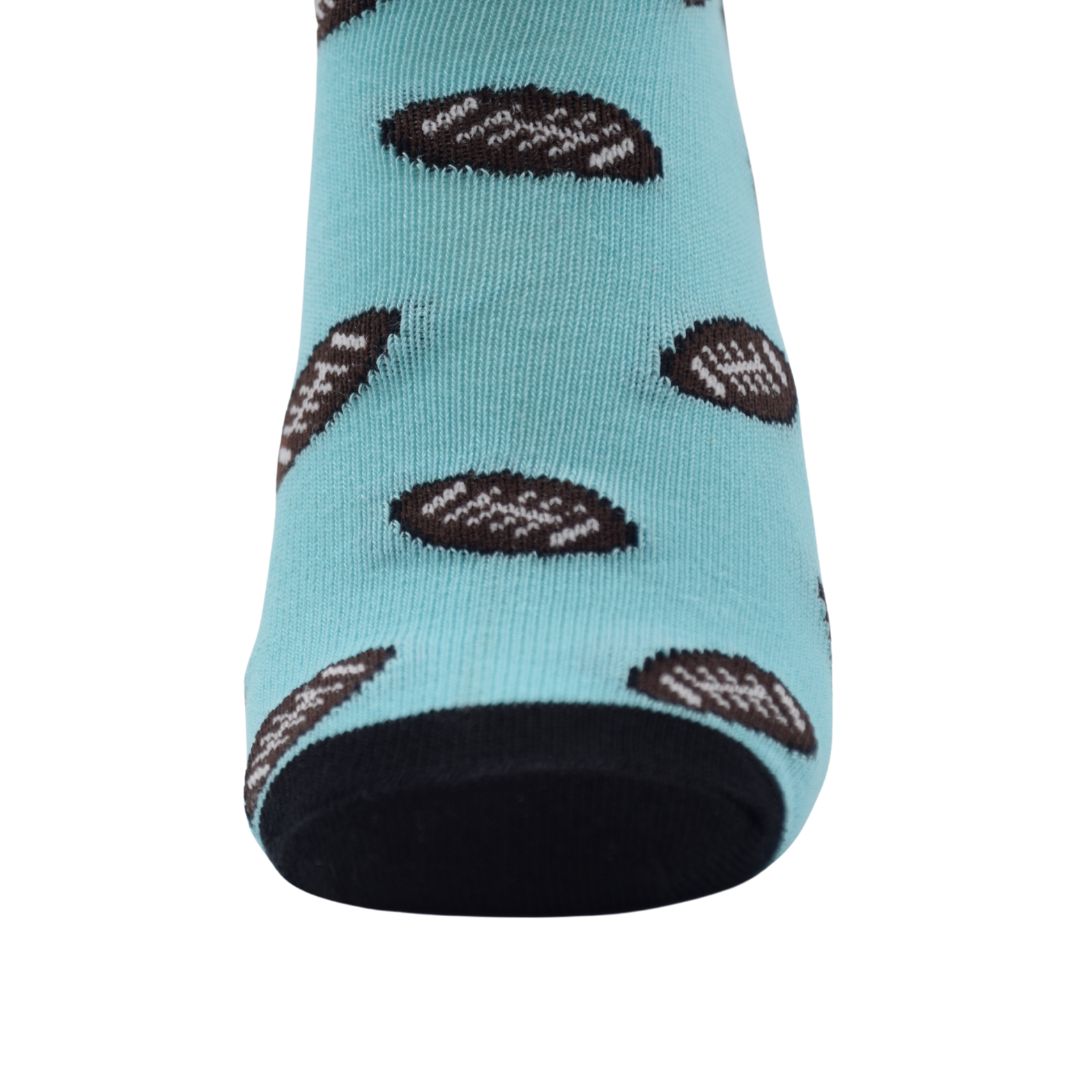 Sky Blue Football Print Ankle Socks – Soft & Stylish - Image 3