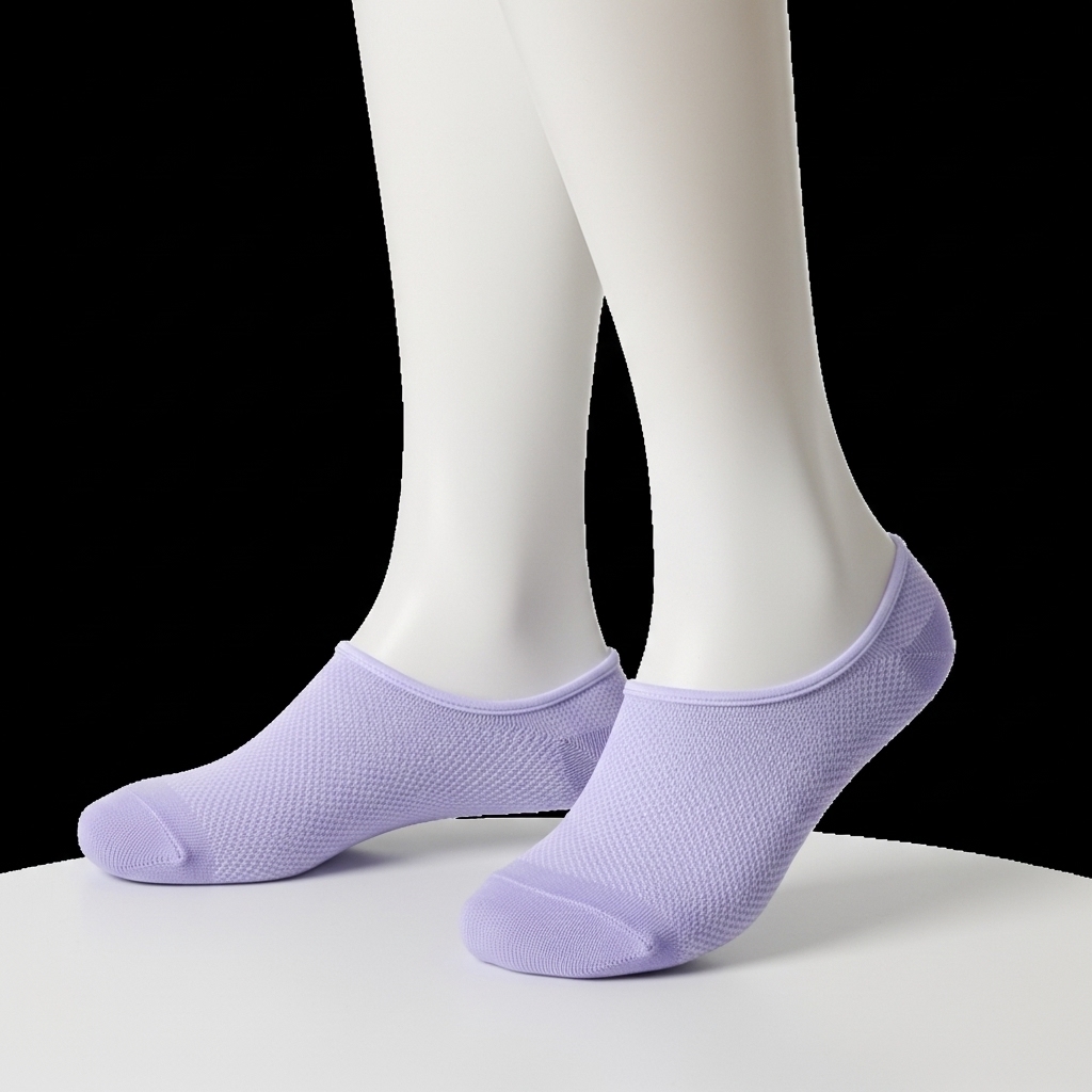 Lilac Low-Cut No-Show Socks – Lightweight & Everyday Comfort - Image 4