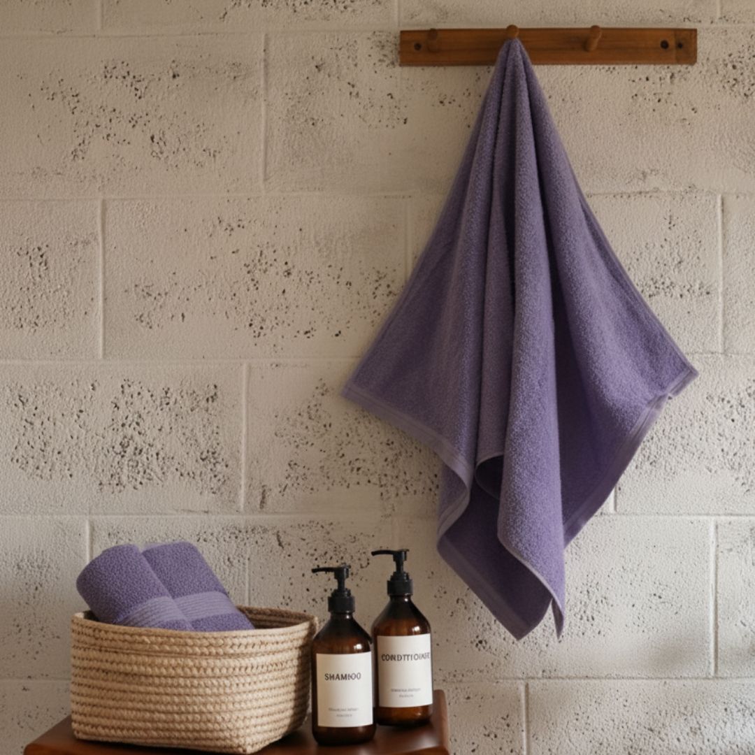 Feet by Foot Cotton Bath Towel – 475 GSM, Large Size (130x70 cm) Quick Dry & Ultra Soft Towel