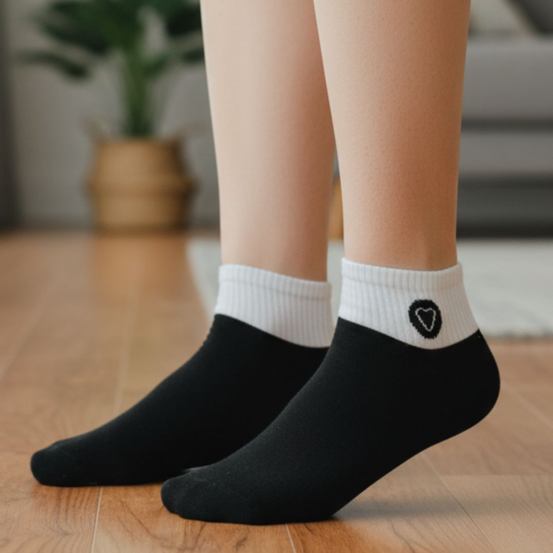 Women Cotton Ankle Socks Pack of 5 Soft Breathable Cute Design Comfort Fit - Image 4