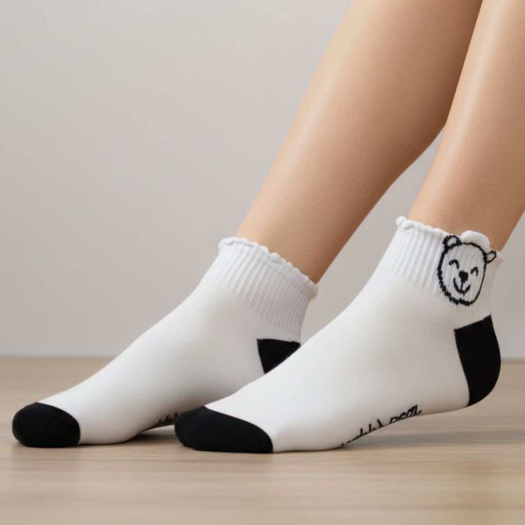 Women Cotton Ankle Socks Pack of 5 Soft Breathable Cute Design Comfort Fit - Image 3