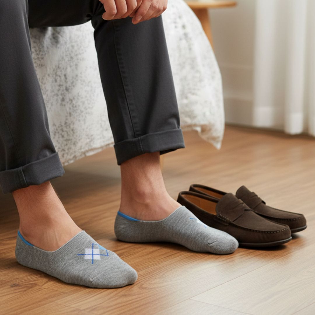 Men Cotton No Show Socks Pack of 6 Soft Breathable Low Cut, Loafers Socks - Image 4