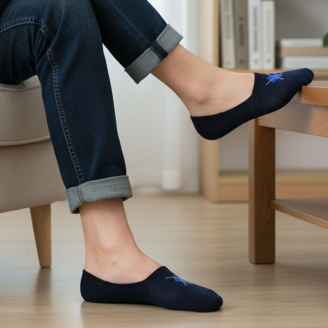 Men Cotton No Show Socks Pack of 6 Soft Breathable Low Cut, Loafers Socks - Image 3
