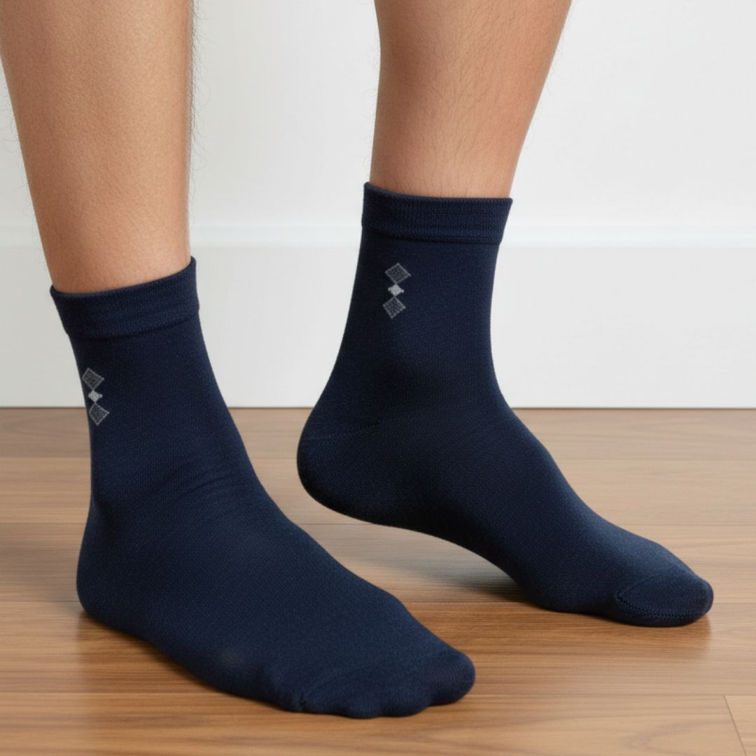 Men Cotton Crew Socks (Pack of 5) Soft Breathable Comfort Fit Multicolor - Image 5