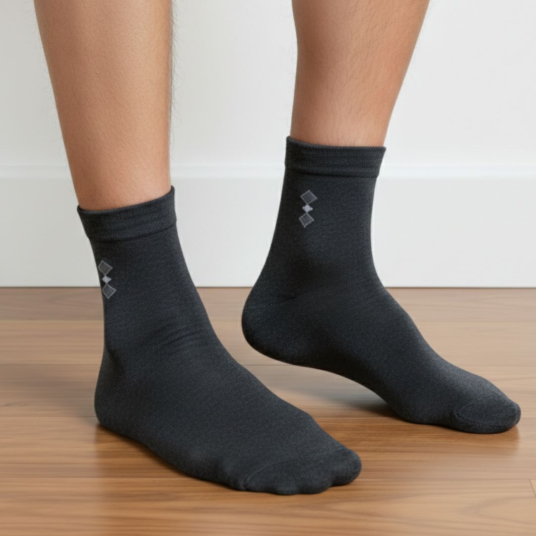 Men Cotton Crew Socks (Pack of 5) Soft Breathable Comfort Fit Multicolor - Image 4