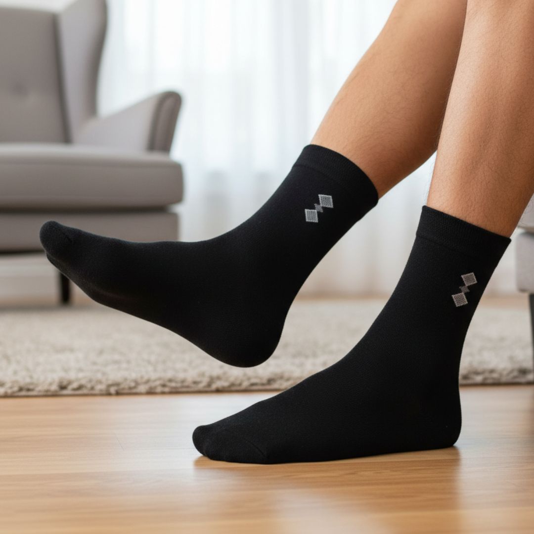 Men Cotton Crew Socks (Pack of 5) Soft Breathable Comfort Fit Multicolor - Image 3